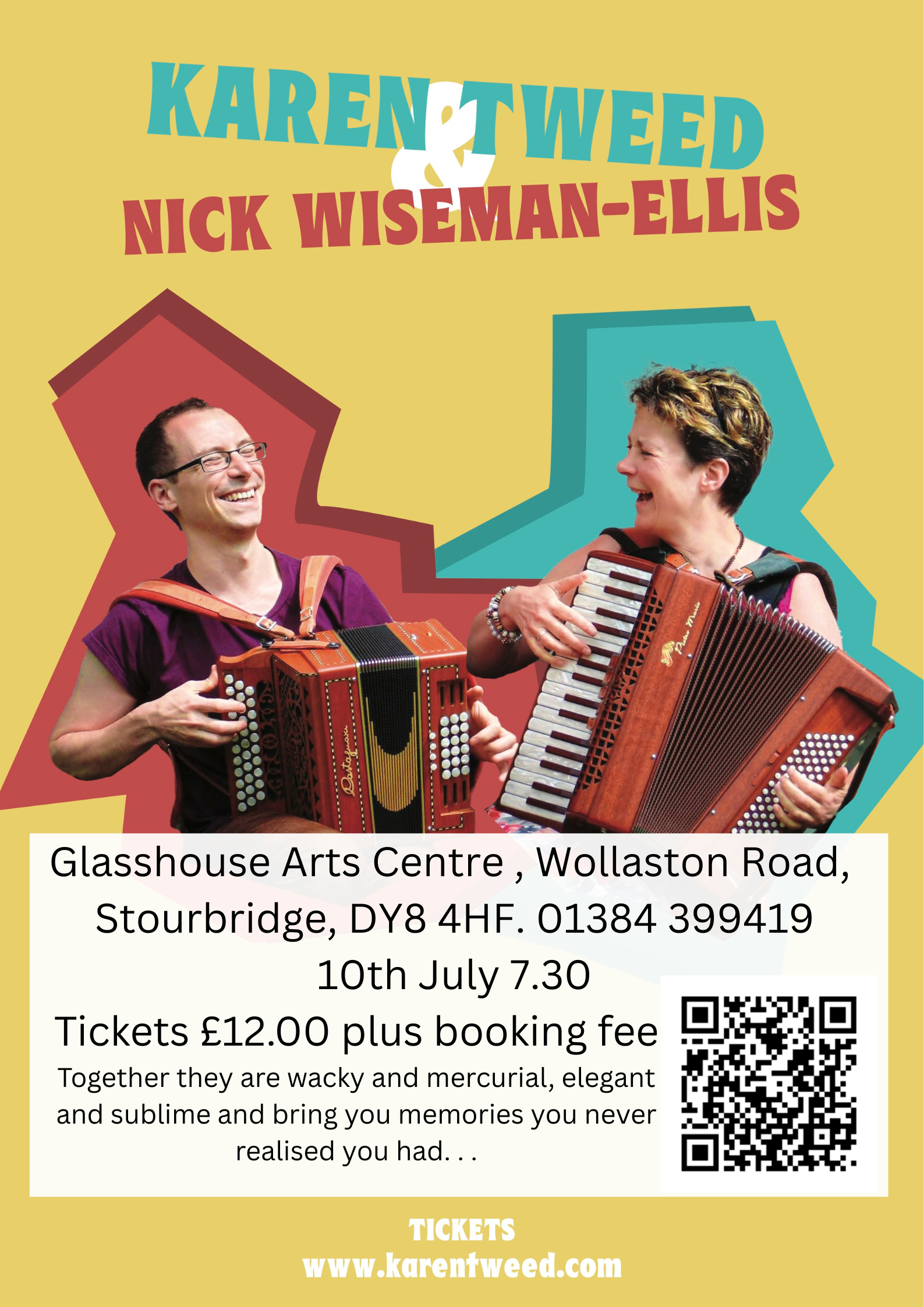 Glasshouse Arts Centre - Karen Tweed and Nick Wiseman-Ellis